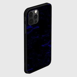 Чехол для iPhone 12 Pro Max Абстрактный цифровой фон, цвет: 3D-черный — фото 2