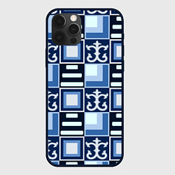 Чехол для iPhone 12 Pro Max Геометрический паттерн, цвет: 3D-черный