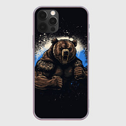 Чехол для iPhone 12 Pro Max Сильный медведь, цвет: 3D-серый