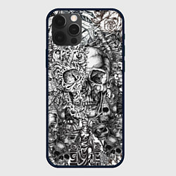 Чехол iPhone 12 Pro Max Татуировки черепов