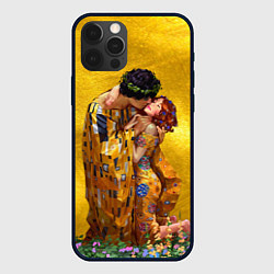 Чехол для iPhone 12 Pro Max Густав Климт Поцелуй, цвет: 3D-черный