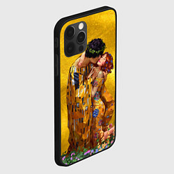 Чехол для iPhone 12 Pro Max Густав Климт Поцелуй, цвет: 3D-черный — фото 2