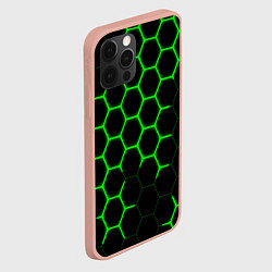 Чехол для iPhone 12 Pro Max Кислотные соты броня, цвет: 3D-светло-розовый — фото 2