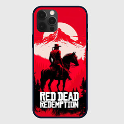 Чехол для iPhone 12 Pro Max Red Dead Redemption, mountain, цвет: 3D-черный