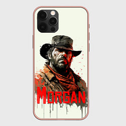 Чехол для iPhone 12 Pro Max Arthur Morgan painting, цвет: 3D-светло-розовый
