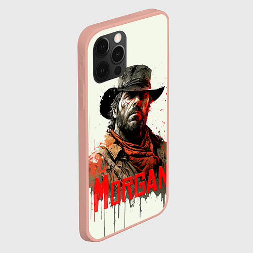 Чехол iPhone 12 Pro Max Arthur Morgan painting / 3D-Светло-розовый – фото 2