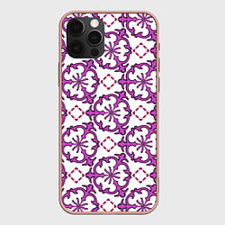 Чехол для iPhone 12 Pro Max Ромб пунктир, цвет: 3D-светло-розовый