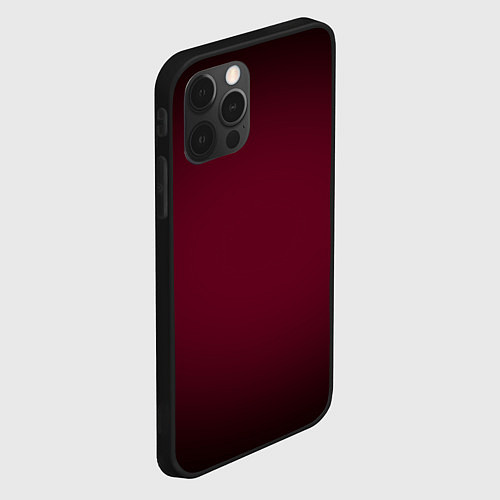 Чехол iPhone 12 Pro Max Марсала темная, градиент / 3D-Черный – фото 2