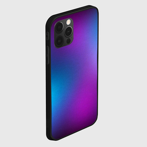 Чехол iPhone 12 Pro Max НЕОНОВЫЙ ГРАДИЕНТ / 3D-Черный – фото 2