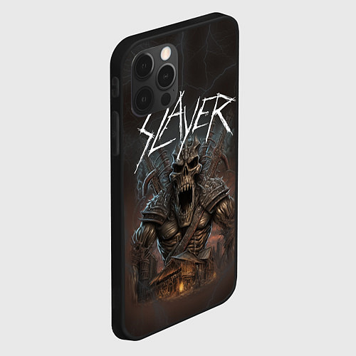 Чехол iPhone 12 Pro Max Slayer rock monster / 3D-Черный – фото 2