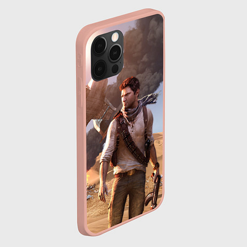 Чехол iPhone 12 Pro Max Uncharted 3 / 3D-Светло-розовый – фото 2