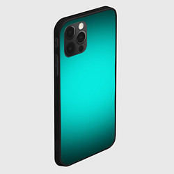 Чехол для iPhone 12 Pro Max Бирюзовый градиент, цвет: 3D-черный — фото 2