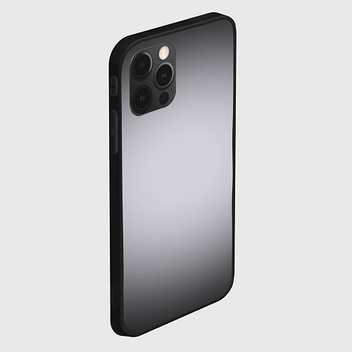 Чехол iPhone 12 Pro Max Серебристый градиент / 3D-Черный – фото 2