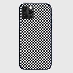 Чехол для iPhone 12 Pro Max Шахматная клетка иллюзия, цвет: 3D-черный