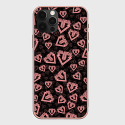 Чехол для iPhone 12 Pro Max Big bang pattern, цвет: 3D-светло-розовый