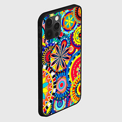 Чехол для iPhone 12 Pro Max Психоделика калейдоскоп, цвет: 3D-черный — фото 2