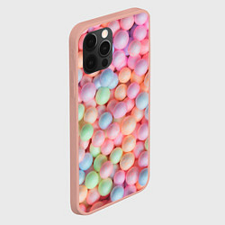 Чехол для iPhone 12 Pro Max Разноцветные шарики, цвет: 3D-светло-розовый — фото 2