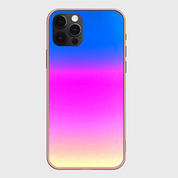 Чехол для iPhone 12 Pro Max Неоновые краски космоса, цвет: 3D-светло-розовый