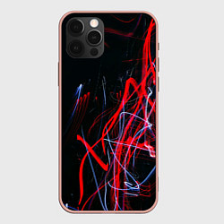 Чехол для iPhone 12 Pro Max Дым искры цветные, цвет: 3D-светло-розовый