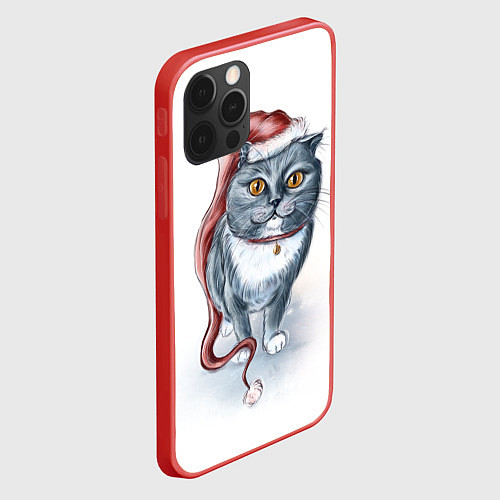 Чехол iPhone 12 Pro Max Кот гномыч / 3D-Красный – фото 2