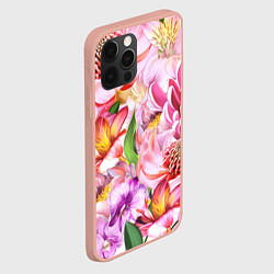 Чехол для iPhone 12 Pro Max Цветочный рай, цвет: 3D-светло-розовый — фото 2