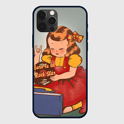Чехол для iPhone 12 Pro Max Девочка с виниловой пластинкой - рождена быть звез, цвет: 3D-черный