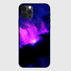 Чехол для iPhone 12 Pro Max Неоновый туманный космос, цвет: 3D-черный