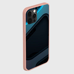 Чехол для iPhone 12 Pro Max Абстракция металл, цвет: 3D-светло-розовый — фото 2