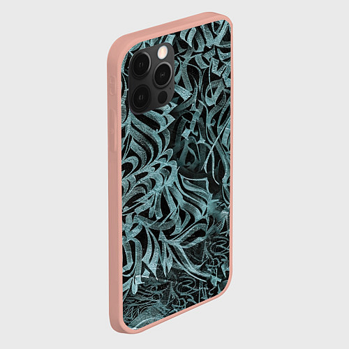 Чехол iPhone 12 Pro Max Каллиграфический / 3D-Светло-розовый – фото 2