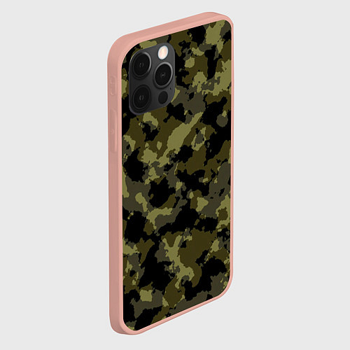 Чехол iPhone 12 Pro Max Тропический камуфляж / 3D-Светло-розовый – фото 2
