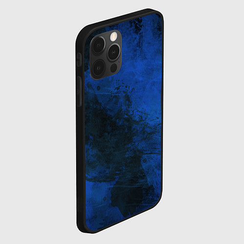 Чехол iPhone 12 Pro Max Синий дым / 3D-Черный – фото 2