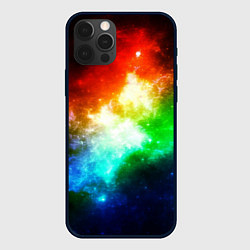 Чехол для iPhone 12 Pro Max Радужная галактика, цвет: 3D-черный