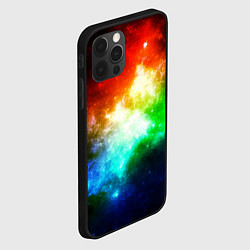 Чехол для iPhone 12 Pro Max Радужная галактика, цвет: 3D-черный — фото 2