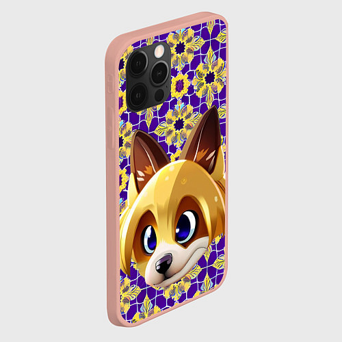 Чехол iPhone 12 Pro Max Лисья мордочка / 3D-Светло-розовый – фото 2