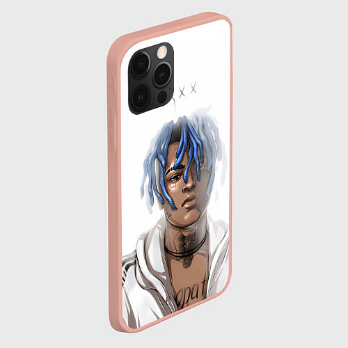 Чехол iPhone 12 Pro Max XXXTentacion - art / 3D-Светло-розовый – фото 2