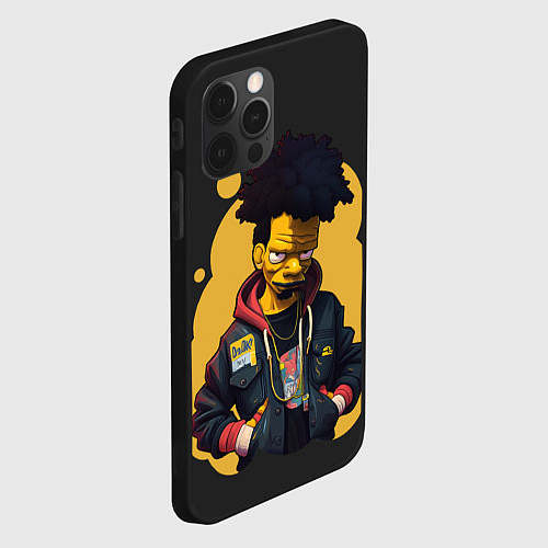 Чехол iPhone 12 Pro Max Rap Simpson / 3D-Черный – фото 2