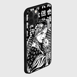 Чехол для iPhone 12 Pro Max Гейша на иероглифах, цвет: 3D-черный — фото 2