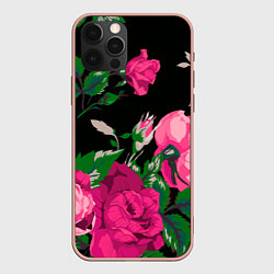 Чехол для iPhone 12 Pro Max Шипы и розы, цвет: 3D-светло-розовый
