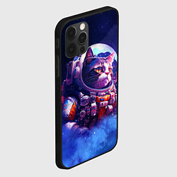 Чехол для iPhone 12 Pro Max Кот в космическом скафандре, цвет: 3D-черный — фото 2