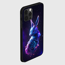 Чехол для iPhone 12 Pro Max Космический звёздный кролик, цвет: 3D-черный — фото 2
