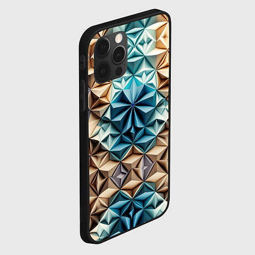 Чехол iPhone 12 Pro Max Бумажный футуризм / 3D-Черный – фото 2