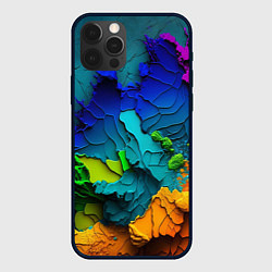 Чехол для iPhone 12 Pro Max Взрыв красок, цвет: 3D-черный
