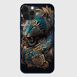 Чехол для iPhone 12 Pro Max Тигр Irezumi, цвет: 3D-черный
