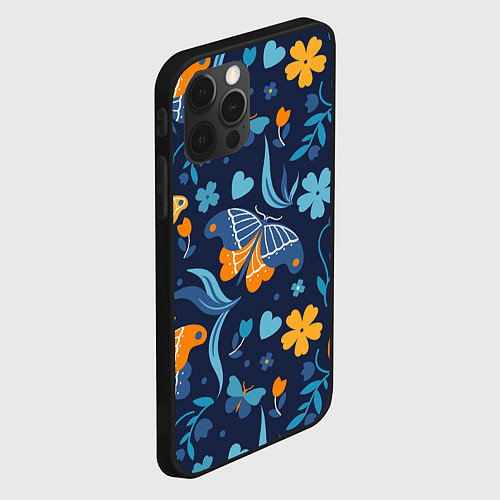 Чехол iPhone 12 Pro Max Весенняя ночь / 3D-Черный – фото 2