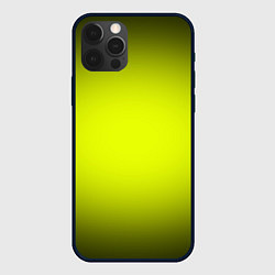 Чехол для iPhone 12 Pro Max Кислотный желтый с градиентом, цвет: 3D-черный