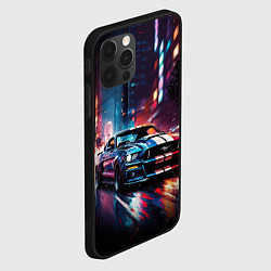 Чехол для iPhone 12 Pro Max Форд мустанг в ночи тройная скорость, цвет: 3D-черный — фото 2
