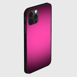 Чехол для iPhone 12 Pro Max Кислотный розовый с градиентом, цвет: 3D-черный — фото 2