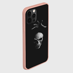 Чехол для iPhone 12 Pro Max Человеческий череп, цвет: 3D-светло-розовый — фото 2