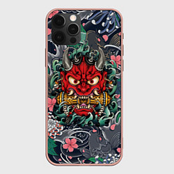 Чехол для iPhone 12 Pro Max Irazumi devil и волны, цвет: 3D-светло-розовый