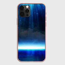 Чехол для iPhone 12 Pro Max Звездопад в океане, цвет: 3D-светло-розовый